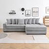TiramisuBest 111.4" Beige Flannelette Sofa with 8 Throw Pillows, Matching Foot Design, Elegant Cozy Couch for Living Room, Bedroom & Office - 2 of 4