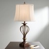 Kathy Ireland Villa Roma Traditional Table Lamp 29 1/2" Tall Dark Bronze Light Gray Drum Shade for Bedroom Living Room Bedside Nightstand Office Kids - 2 of 4