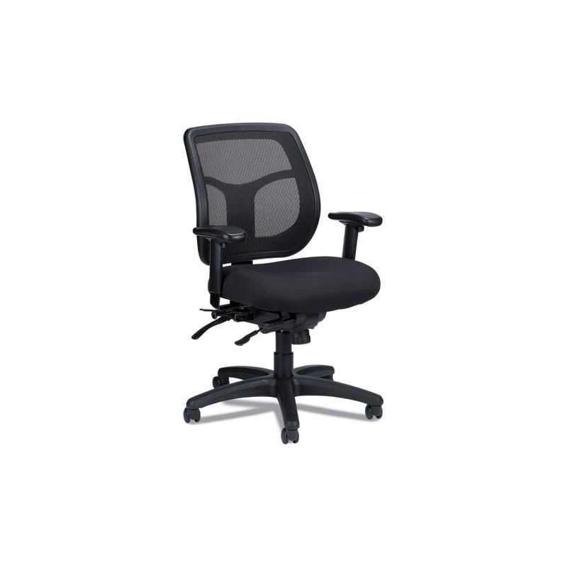 Eurotech Apollo Multi-Function Mesh Task Chair, Supports Up to 250 lb, 18.9" to 22.4" Seat Height, Silver Seat/Back, Black Base, 3 of 5