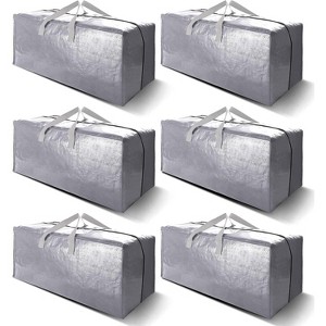 6/12pack Heavy Duty Extra Large Moving Bags W/Backpack Straps - Strong Handles & Zippers - 1 of 4