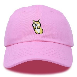 Dalix Leaping Corgi Embroidered Cap Cotton Baseball Hat Nautical Womens - 1 of 4