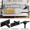 Metal Twin Daybed with Trundle Bed, Daybed with Love-Heart Headboard, Twin Size Day Bed with Pull-Out Trundle, for Living Room, Bedroom - 3 of 4