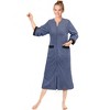 PAVILIA Women Zipper Robe, Loungewear Dress Lightweight Sleepwear Housecoat Nightgown Long Bathrobe, Jersey Robe with Pocket - 3 of 4