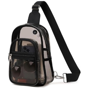 Wikineon Clear Bag for Stadium Events, Clear Backpack Purse for Women Waterproof TPU Crossbody Fanny Pack - 1 of 4