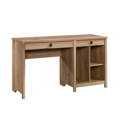 Sauder Dover Edge Computer Desk with Drawers Denim Oak: Vintage Eclectic Style, CPU Storage, Adjustable Shelf