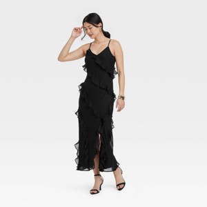 Vestido maxi tipo slip con volantes y sin mangas para mujer - A New Day™