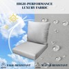 SUGOLD 1 Piece Outdoor Dining Set, Patio Furniture Set with Stackable Chairs Set, All-Weather Frame, for Deck, Graden, Dark Gray Finish/Gray Cushion - 4 of 4