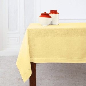 Solino Home Linen Tablecloth | Classic Hemstitch - 1 of 4
