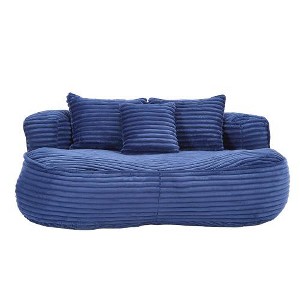 SYFERLORY COOLMORE Bean Bag sofa Lazy Sofa Durable Comfort Lounger High Back Bean Bag Chair Navy - 1 of 1