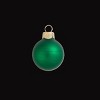 Northlight Mini Matte Finish Glass Christmas Ball Ornaments - 1.5" (40mm) - Green - 40ct - 3 of 4