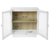 Glass Display Cabinet, Black Floor Cabinet With Glass Door, Kitchen Storage Cabinet With Adjustable Shelves,abstract,white,31.1in,2.59ft - 4 of 4