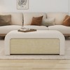 Airsurfer Upholstered Boucle Ottoman with Solid Wood Drawer, White Storage Bench with Ample Space for Living Room, Bedroom - 3 of 4
