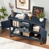 GDFStudio Roshan 48''W Rustic Solid Pine Wood Sideboard Buffet with 2 Drawers, 2 Cabinets and Bottom Shelf - 3 of 4