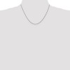 Black Bow Jewelry 1mm, 14k White Gold, Diamond Cut Solid Spiga Chain Necklace - 2 of 4