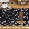 Floral Irregular Edge Carpet Indoor Non Slip Washable Boho Vintage Entry Rug Low Pile Throw Rugs for Entryway - 3 of 4