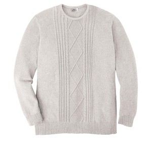 Liberty Blues by KingSize Men's Big & Tall Crewneck Cable Knit Sweater - 1 of 4