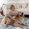 FONTOI 5FT x 7FT Area Rug Modern Abstract Rug Machine Washable Soft Durable for Living Room and Bedroom, Gray, 14.17"*14.96"*5.12" - 3 of 4
