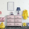 Sorbus 6 Drawers Dresser- Storage Unit with Steel Frame, Wood Top, Fabric Bins - for Bedroom, Closet, Office and more - 2 of 4