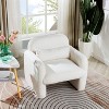 CAVINAS Teddy Fabric Accent Chair with Pillow and Armrests, Cozy Single Sofa Chair for Living Room, Bedroom, Study - 4 of 4