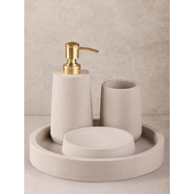 Casablanca Sandstone Bath Accessories, Set of 4