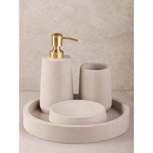 Casablanca Sandstone Bath Accessories, Set of 4 - 1 of 3