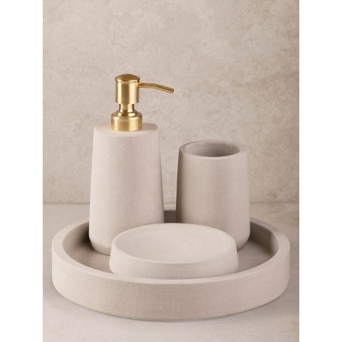 Casablanca Sandstone Bath Accessories, Set of 4 - image 1 of 3