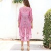 Anna-Kaci Women's Crochet Boho Duster Summer Boho Cover-Up Cardigan - 4 of 4