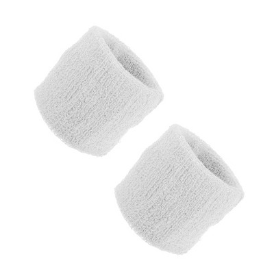 D-GROEE 2Pcs Wrist Sweatbands Cotton Terry Cloth Wristbands Wrist