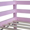 NicBex Twin/Twin Rubber Wood Bunk Bed with Safety Guardrails&Ladder,Grounded-Level Bunk Bed for Kids,Upper&Bottom Bed Platforms,400lbs Max - 4 of 4
