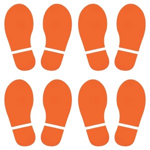 Unique Bargains Home Classroom Floor Stairs Decal PVC Footprint Sticker 4 Pairs - 1 of 4
