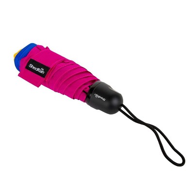 ShedRain Mini Manual Compact Umbrella - Rainbow: Telescoping Shaft, Multi-Stripe Pattern, 38" Span - image 5