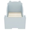 CAVINAS Childlike Bear-Shaped Toddler Bed Frame with Fence,Ages 3-6 Small Floor Bed for Kids Room,Bedroom - 3 of 4