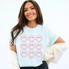 S.W.Smiley Love Smiley Grid - Women's Garment Dyed Graphic T-Shirt - 2 of 4