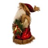 Kurt Adler 10-Inch 10-Light Burgundy and Brown Santa Treetop - 4 of 4