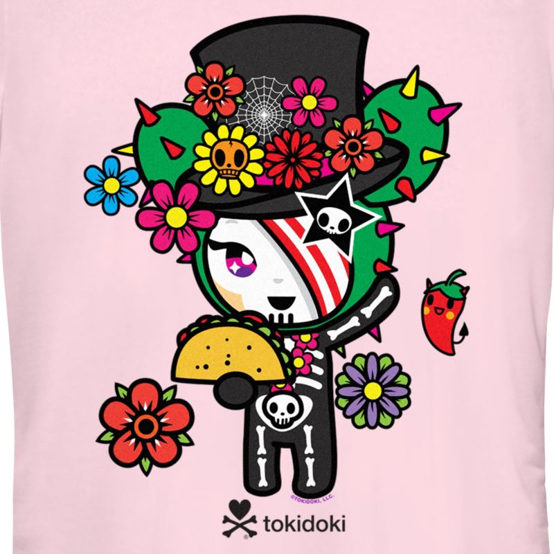 Juniors Womens Tokidoki Skeleton SANDy T-Shirt, 2 of 5