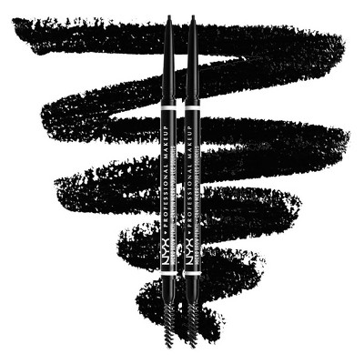 NYX PROFESSIONAL MAKEUP Micro Brow Pencil (8 Black) Precise Eyebrow Pencil | WaterProof | All Day Eye Wear (PACK OF 2)