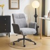 Karl Home | 28.3 inch BeigeChenille Dovetail Swivel Office Chair With Wheels - 4 of 4