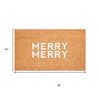 HomeRoots 24" X 36" Brown And White Christmas Outdoor Coir Door Mat - 3 of 4