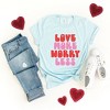 Simply Sage Market Women's Love More Worry Less Bold Short Sleeve Graphic Tee - 2 of 4