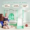 Ruvalino Baby Swings Indoor Rocket Theme Swing Set with Slide and Climber for Playroom Adventures, Green, 58.1"*63"*42.1" - 4 of 4