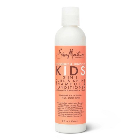 Sheamoisture Coconut And Hibiscus Kids' 2-in-1 Shampoo & Conditioner For  Thick Curly Hair - 8 Fl Oz : Target