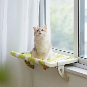 Mewoofun Cat Window Perch Lounge Mount Hammock Window Seat Bed Shelves for Indoor Cats No Drilling No Suction Cup - 1 of 4
