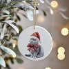Lomsoe Cat Ornament Cat Mom Lady Lovers Christmas Xmas Ornaments Decor Funny Christmas Hanging Ceramic Ornament - 2 of 4