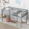 NicBex Twin/Full Size Loft Bed,Rubber Wood Loft Bed Frame with Ladder and Guardrail,Bed Frame for Adults,Kids,Box Spring Not Required - 2 of 4