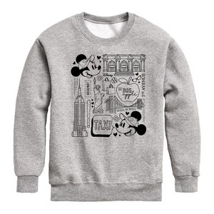 Boys' - Disney - Mickey & Friends Graphic Long Sleeve Fleece Sweatshirt - 1 of 4