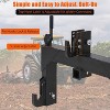 Acekool 3 Point Quick Hitch, 3000 lbs Capacity, Cat 1 Tractor Adapter, Adjustable Top Hook, 27.5" Arm Width, Fits Category 1 & 2 Tractors, Black - 2 of 4