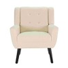 CAVINAS Linen/Velvet/Teddy/Leather Upholstered Accent Chair with Black Legs,Modern Upholstered Armchair with Wood Frame for Living Room - 4 of 4