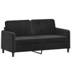 vidaXL 2-Seater Sofa Black 55.1 in. Velvet - 2 of 4