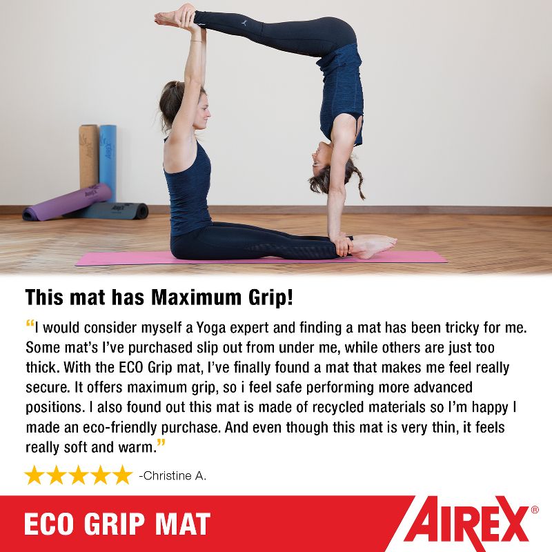 AIREX Exercise ECO Mat Fitness for Yoga, Physical Therapy, Rehabilitation, Balance & Stability Exercises, 4 of 7