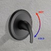 PROOX Single-Handle 6-Spray Round High Pressure Shower Faucet in Matte Black (Valve Included) - 3 of 4